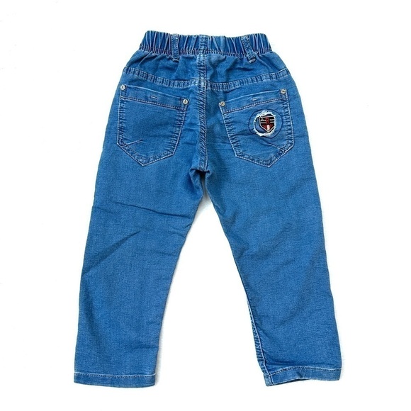 ⭐️ 5 for $25 Blue Toddler Boy Jeans Elastic Waistband Size 3 Yrs 92-98 cm - Picture 2 of 9